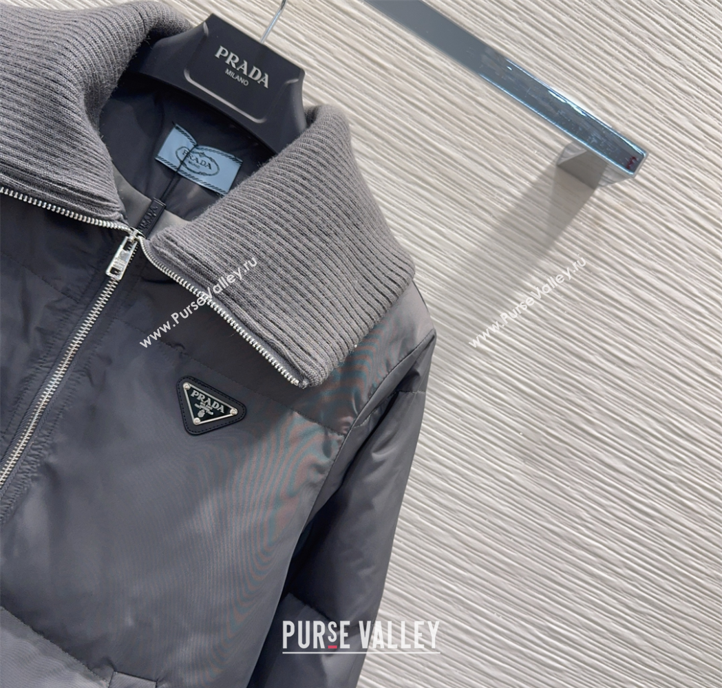 Prada Down Jacket Grey 2025 PR111528 (QI-251115032)