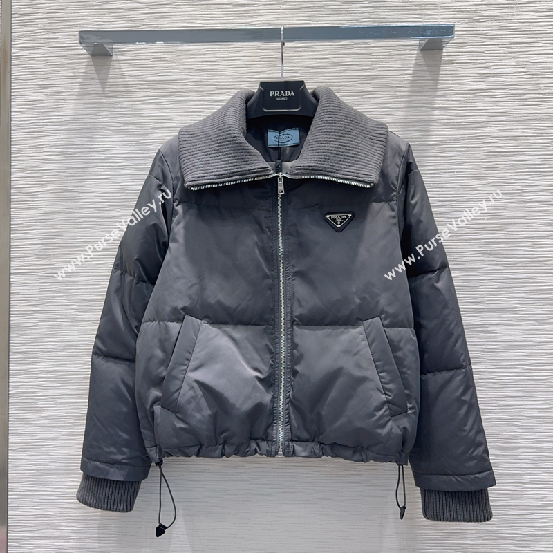 Prada Down Jacket Grey 2025 PR111528 (QI-251115032)