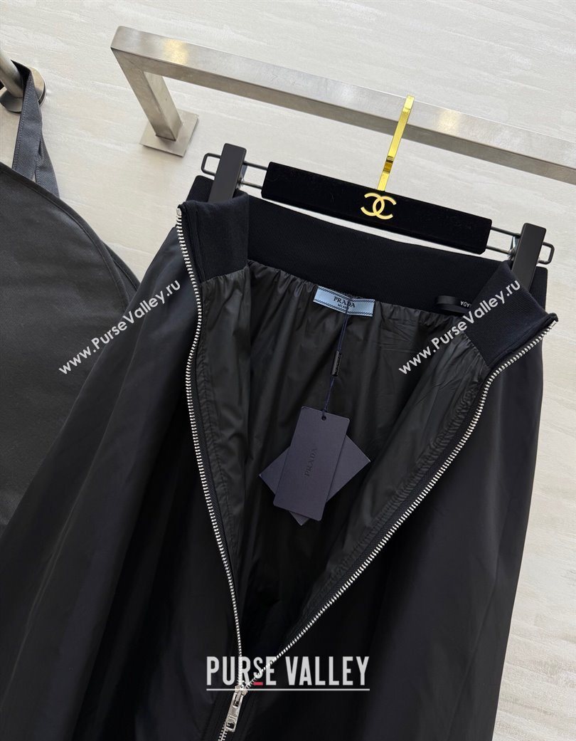 Prada Nylon Skirt Black 2025 PR120101 (QI-251201067)