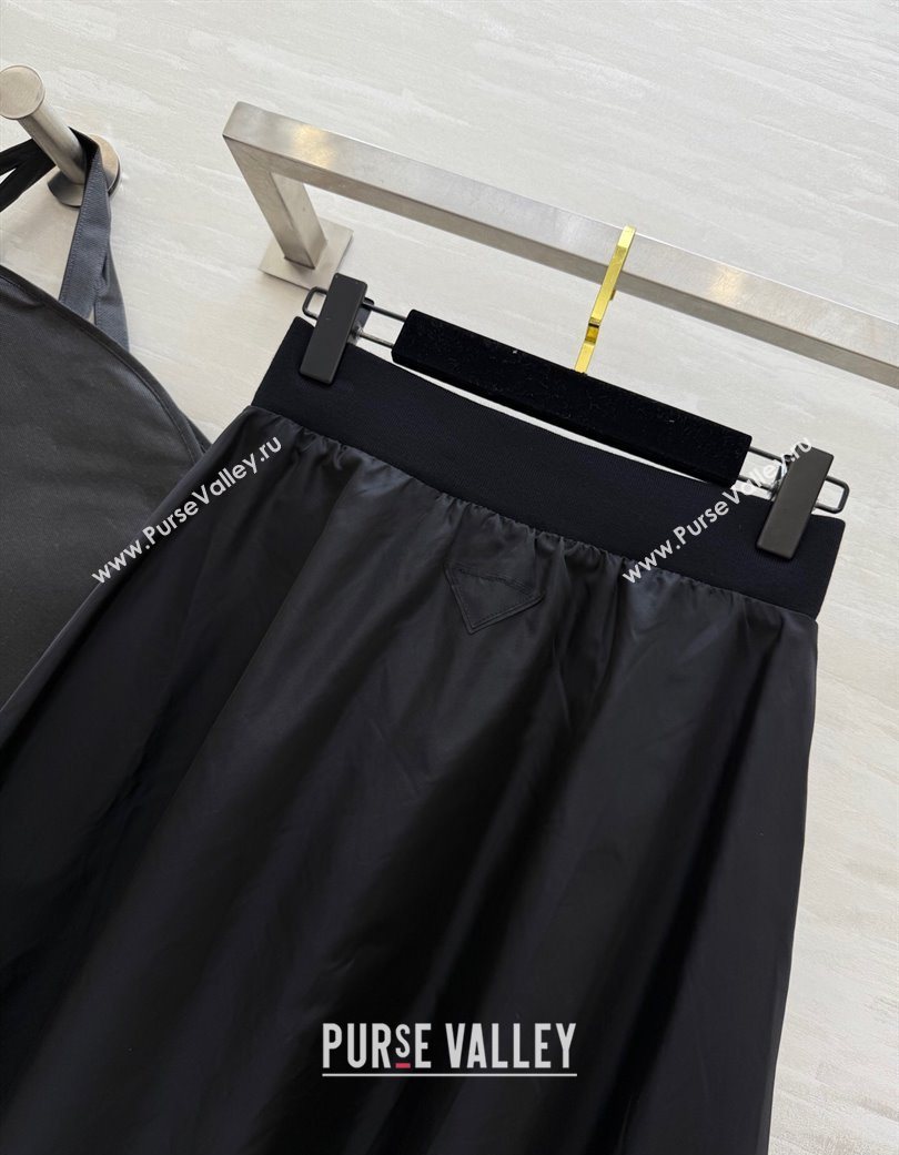 Prada Nylon Skirt Black 2025 PR120101 (QI-251201067)