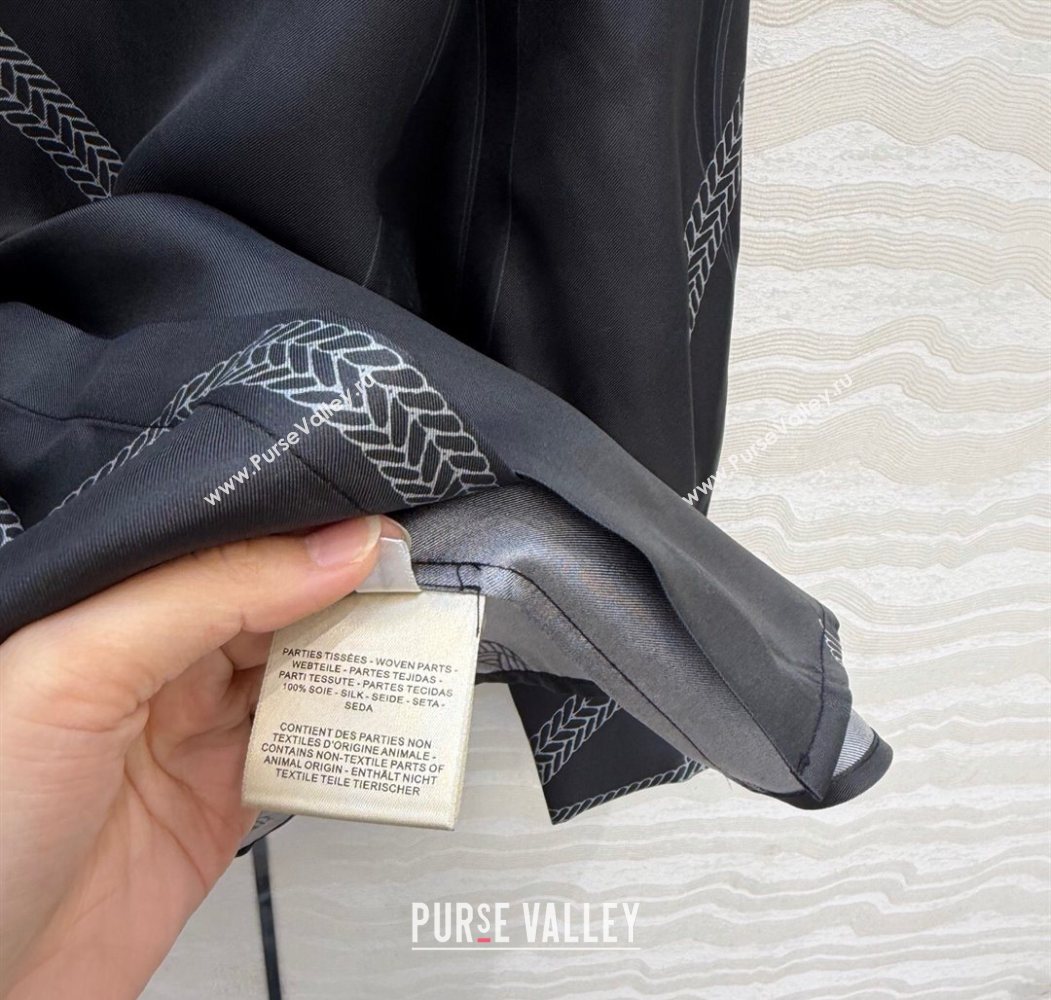 Hermes Silk Shirt Black 2025 HS120101 (QI-251201082)