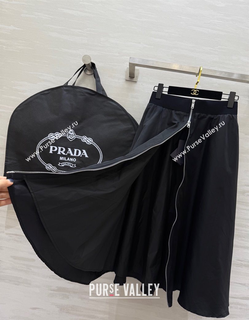Prada Nylon Skirt Black 2025 PR120101 (QI-251201067)