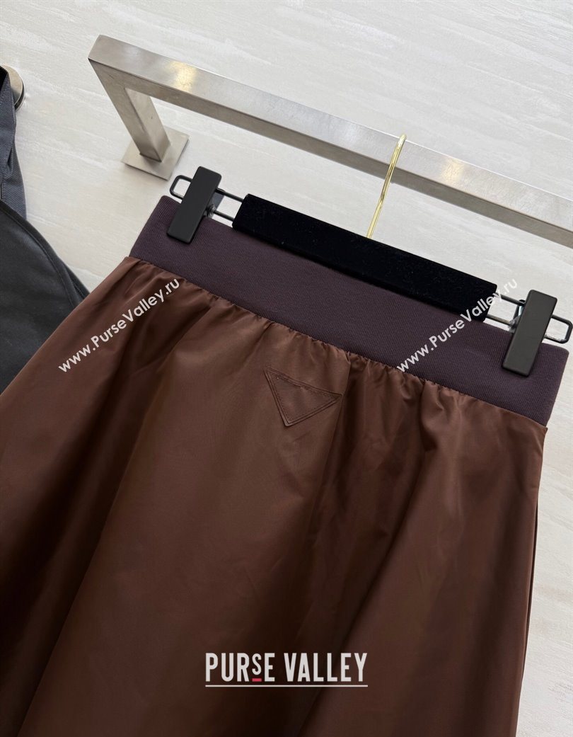 Prada Nylon Skirt Brown 2025 PR120101 (QI-251201068)