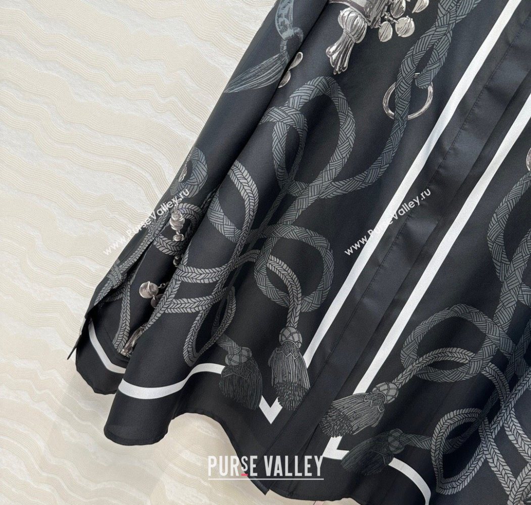 Hermes Silk Shirt Black 2025 HS120104 (QI-251201085)