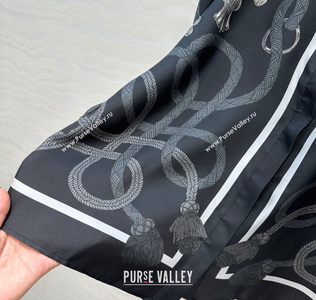 Hermes Silk Shirt Black 2025 HS120104 (QI-251201085)