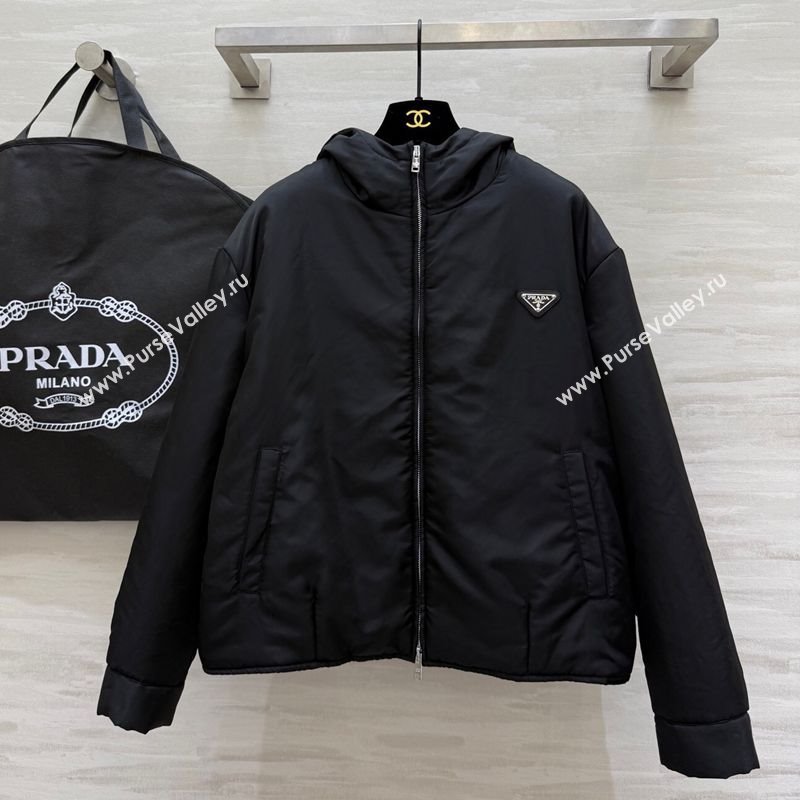 Prada Nylon Padded Jacket Black 2025 PR120101 (QI-251201065)
