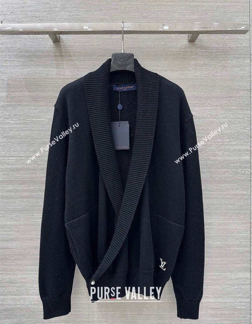Louis Vuitton Wool Cardigan Black 2025 LV120122 (For Women and Men) (QI-251201103)