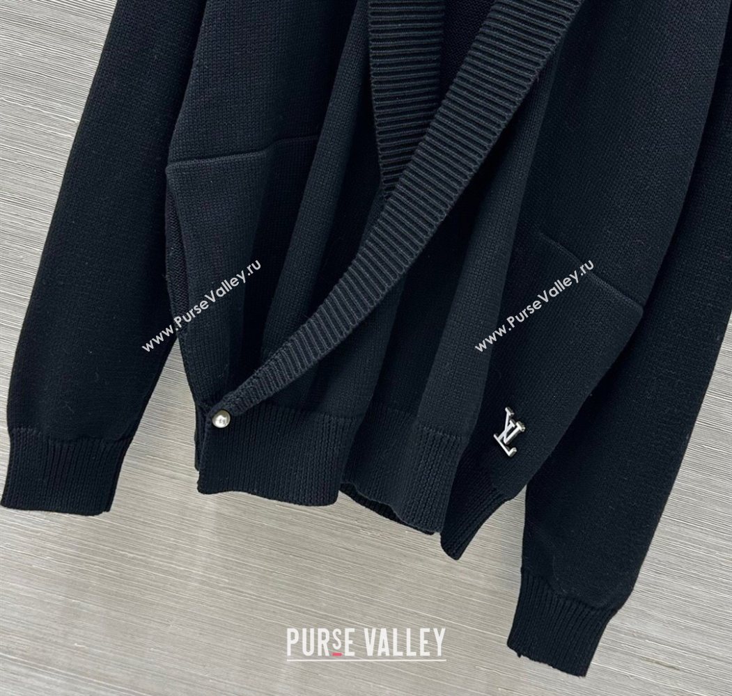 Louis Vuitton Wool Cardigan Black 2025 LV120122 (For Women and Men) (QI-251201103)