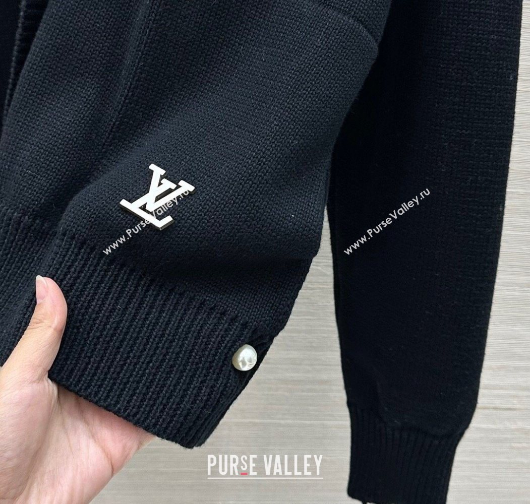 Louis Vuitton Wool Cardigan Black 2025 LV120122 (For Women and Men) (QI-251201103)