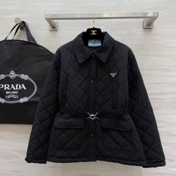Prada Quilted Cotton Jacket Black 2025 PR120103 (QI-251201071)