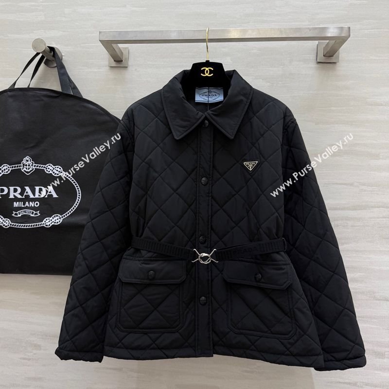 Prada Quilted Cotton Jacket Black 2025 PR120103 (QI-251201071)