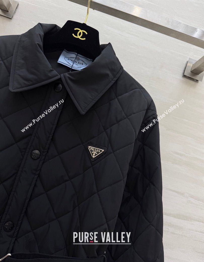 Prada Quilted Cotton Jacket Black 2025 PR120103 (QI-251201071)