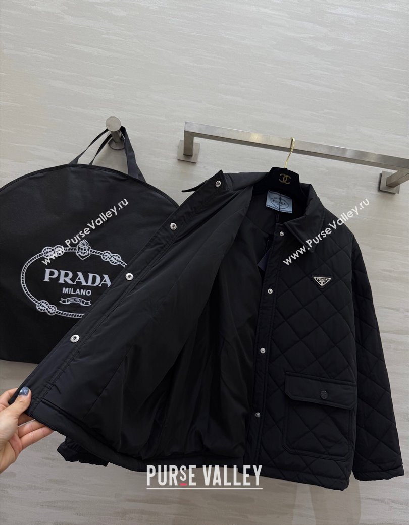 Prada Quilted Cotton Jacket Black 2025 PR120103 (QI-251201071)