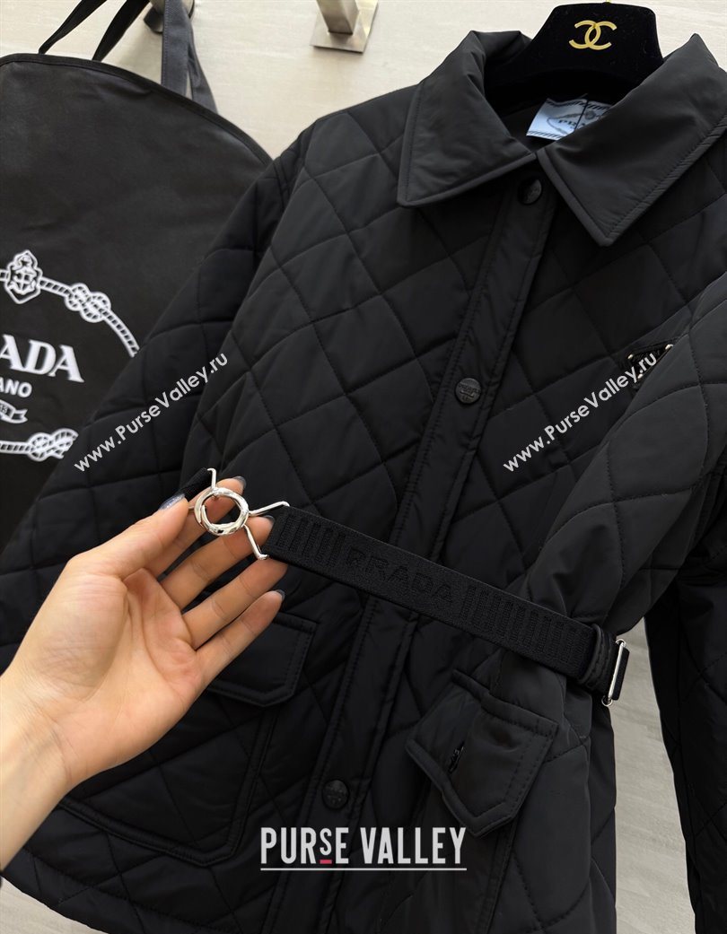 Prada Quilted Cotton Jacket Black 2025 PR120103 (QI-251201071)
