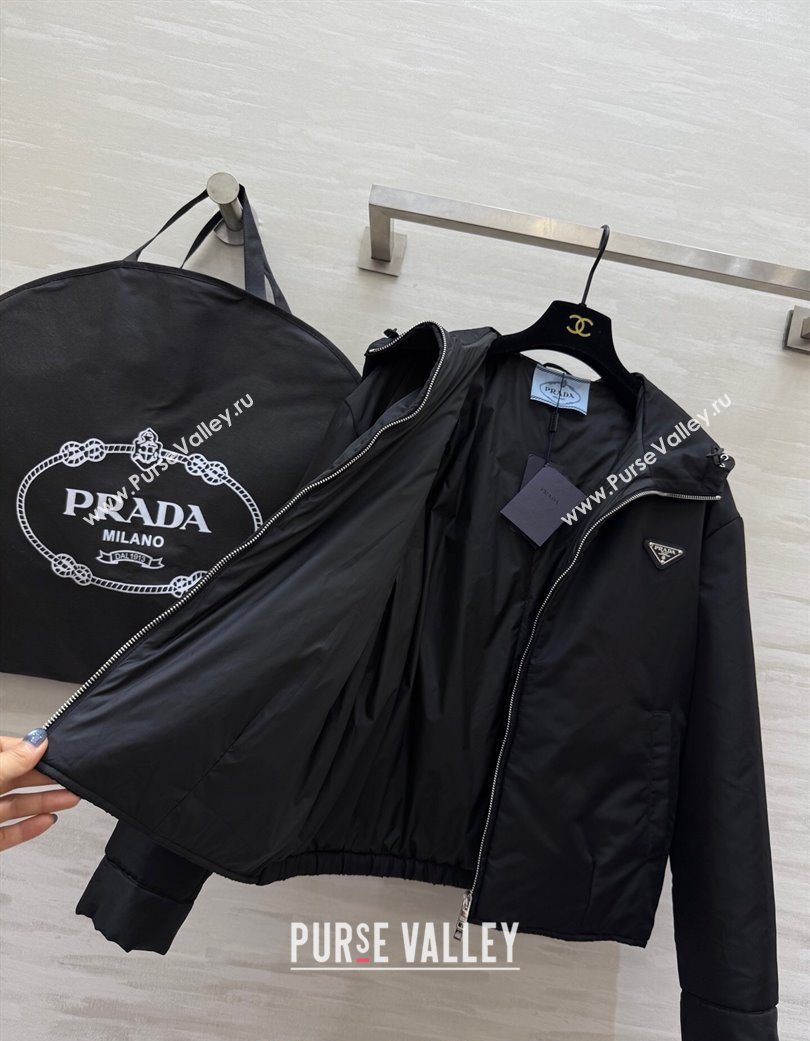 Prada Nylon Padded Jacket Black 2025 PR120101 (QI-251201065)