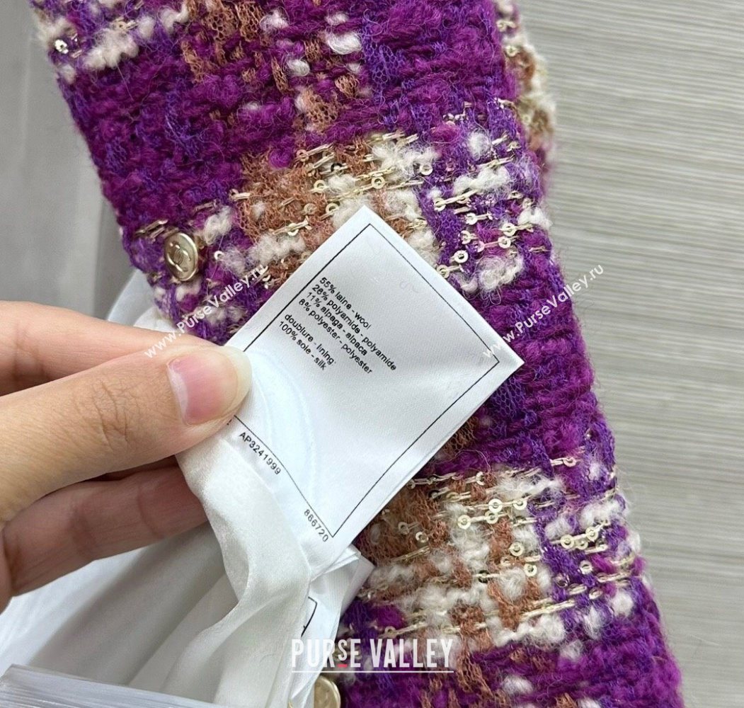 Chanel Wool Blend Tweed Vest Fuchsia Pink 2025 CH120101 (QI-251201072)