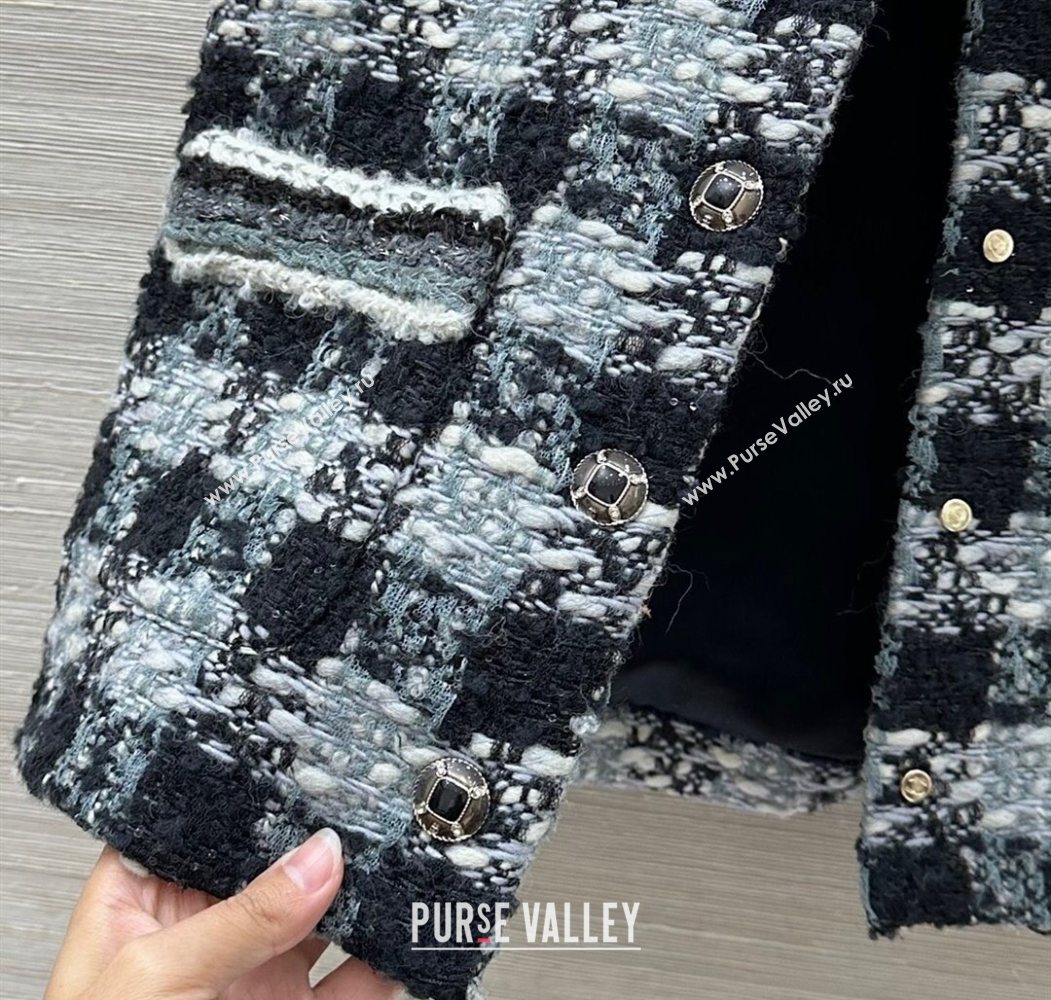 Chanel Wool Blend Tweed Vest Black/Grey 2025 CH120101 (QI-251201074)