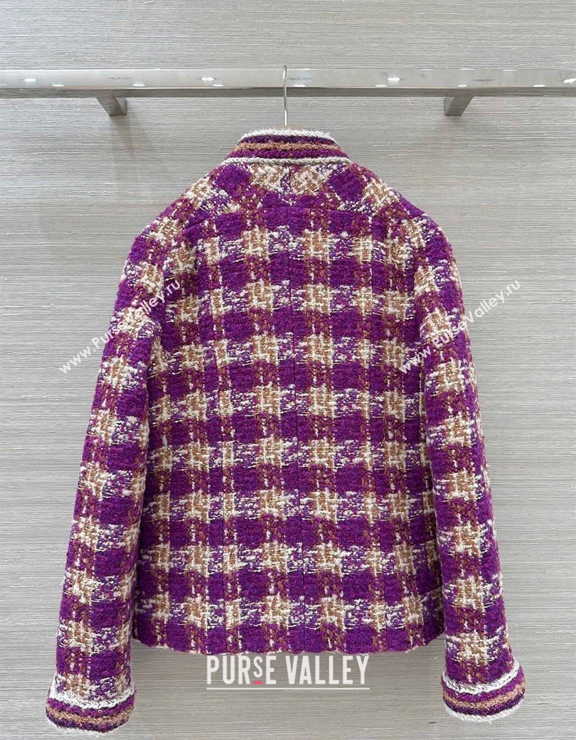 Chanel Wool Blend Tweed Jacket Fuchsia Pink 2025 CH120101 (QI-251201076)