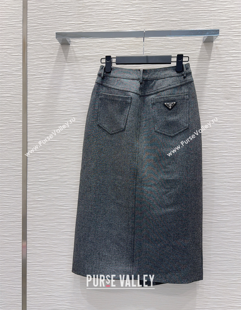 Prada Skirt Grey 2025 PR120118 (QI-251201089)