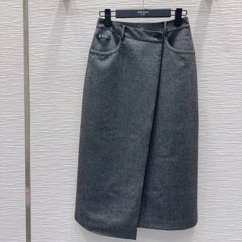 Prada Skirt Grey 2025 PR120118 (QI-251201089)