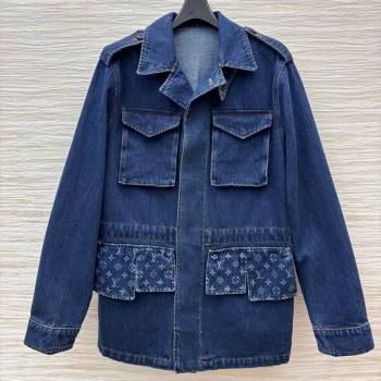 Louis Vuitton Cotton Denin Coat Blue 2025 LV120230 (QI-251202030)