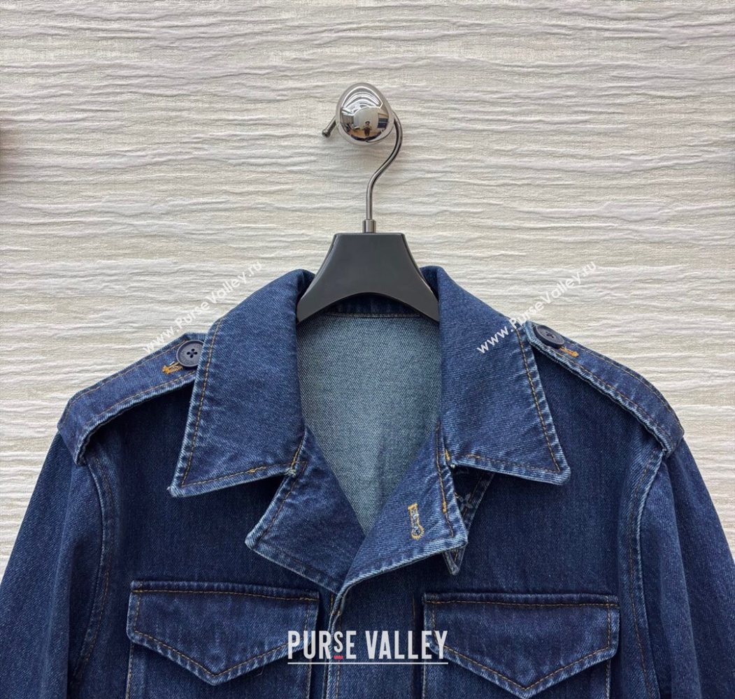 Louis Vuitton Cotton Denin Coat Blue 2025 LV120230 (QI-251202030)