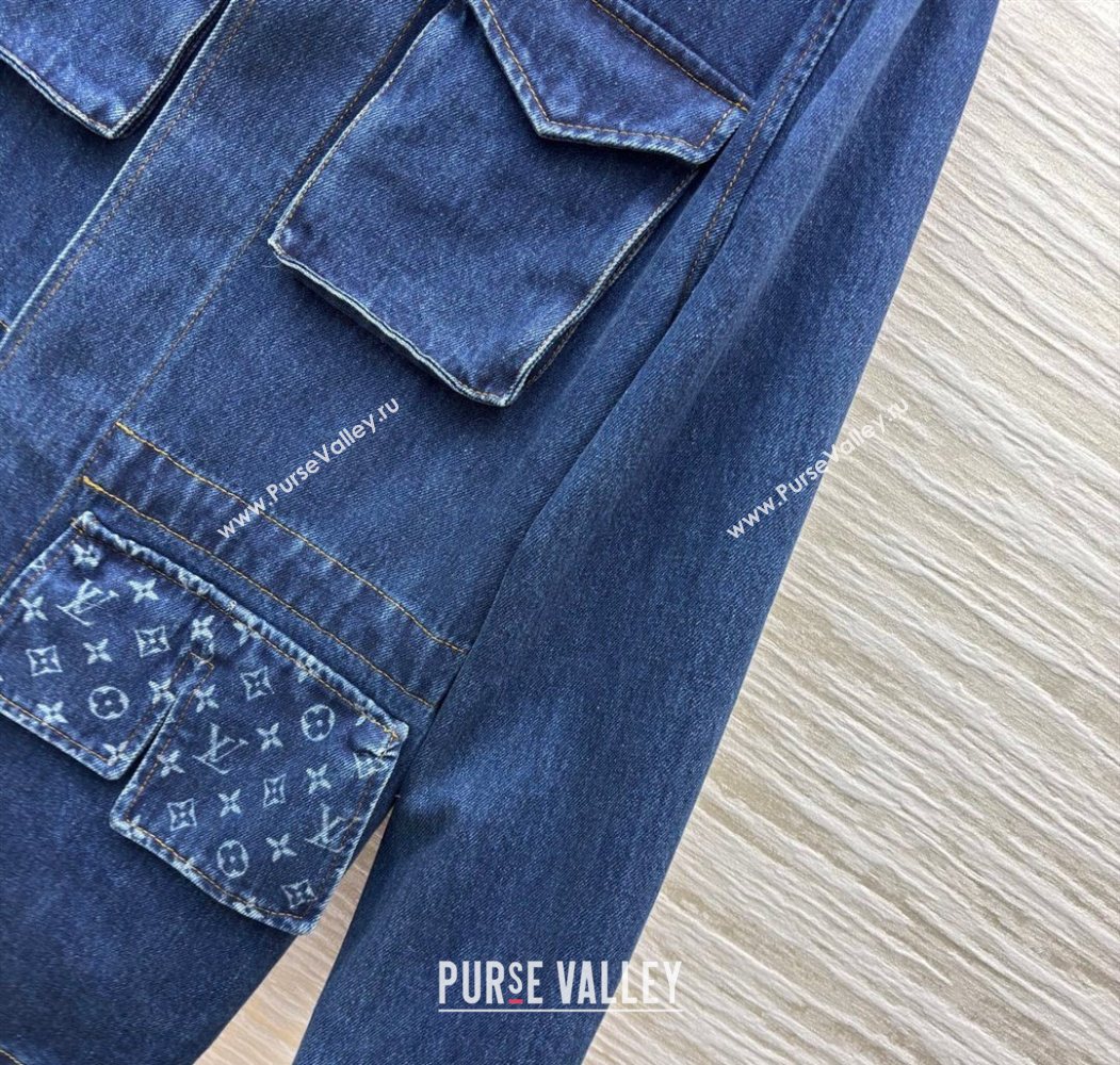 Louis Vuitton Cotton Denin Coat Blue 2025 LV120230 (QI-251202030)