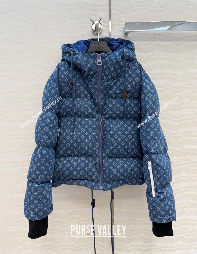 Louis Vuitton Denim Down Jacket Blue 2025 LV120237 (QI-251202037)