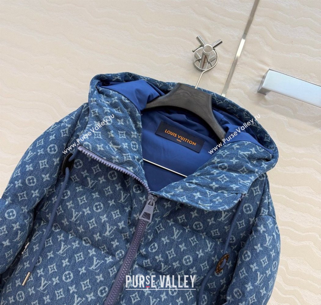 Louis Vuitton Denim Down Jacket Blue 2025 LV120237 (QI-251202037)
