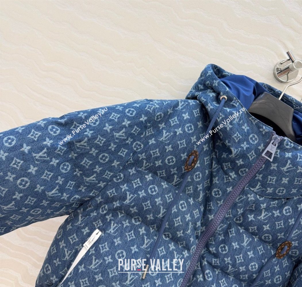 Louis Vuitton Denim Down Jacket Blue 2025 LV120237 (QI-251202037)