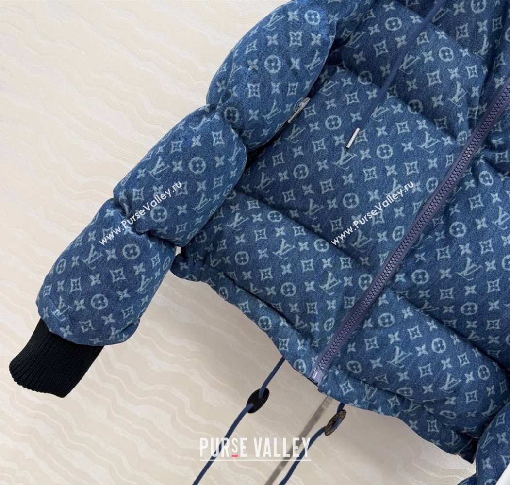 Louis Vuitton Denim Down Jacket Blue 2025 LV120237 (QI-251202037)