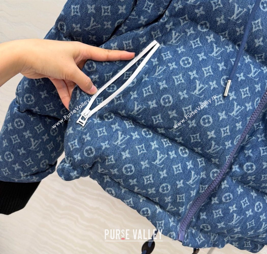Louis Vuitton Denim Down Jacket Blue 2025 LV120237 (QI-251202037)