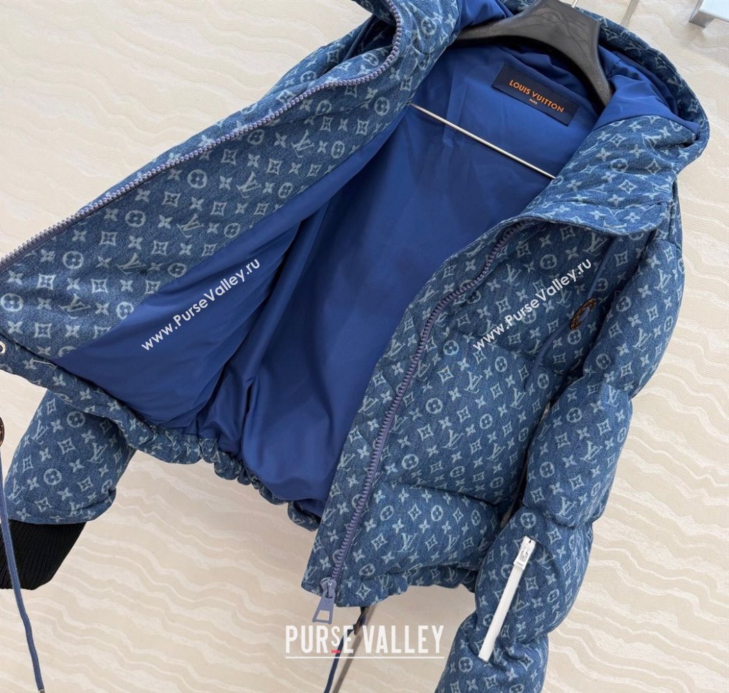 Louis Vuitton Denim Down Jacket Blue 2025 LV120237 (QI-251202037)