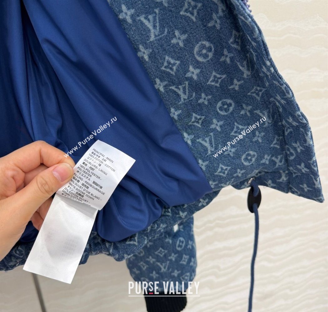 Louis Vuitton Denim Down Jacket Blue 2025 LV120237 (QI-251202037)