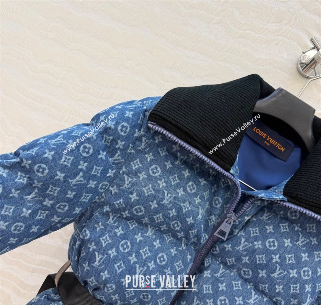 Louis Vuitton Denim Down Jacket Blue 2025 LV120238 (QI-251202038)