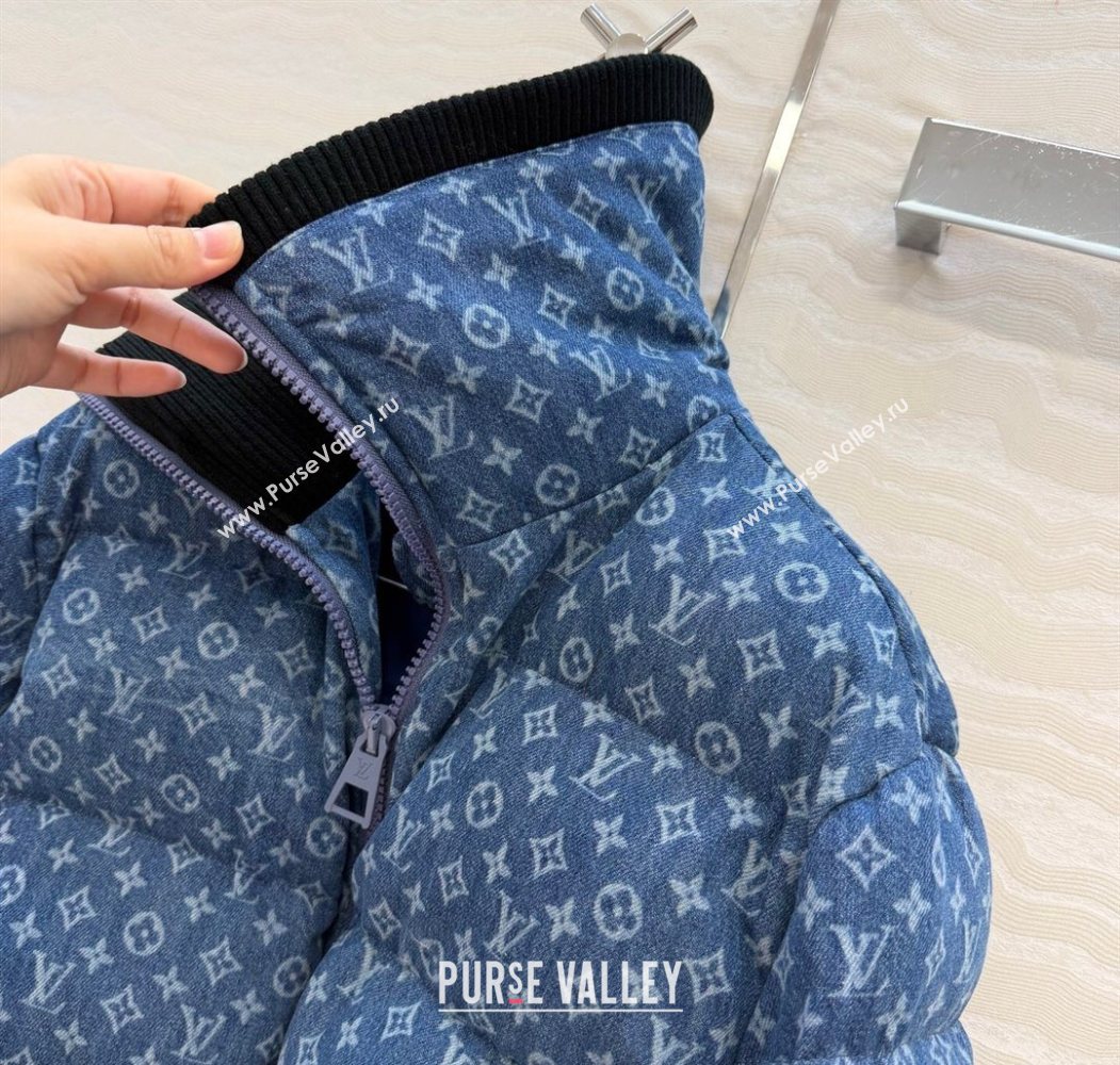 Louis Vuitton Denim Down Jacket Blue 2025 LV120238 (QI-251202038)