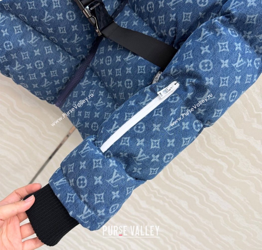 Louis Vuitton Denim Down Jacket Blue 2025 LV120238 (QI-251202038)
