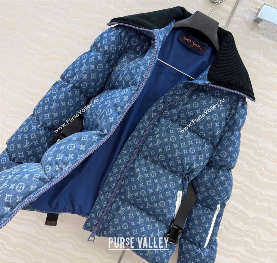 Louis Vuitton Denim Down Jacket Blue 2025 LV120238 (QI-251202038)