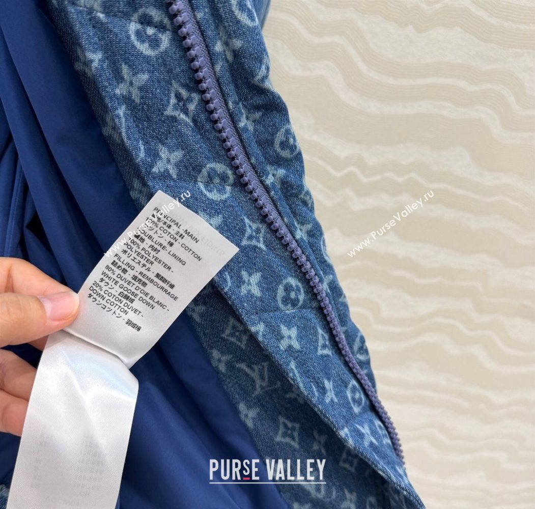 Louis Vuitton Denim Down Jacket Blue 2025 LV120238 (QI-251202038)