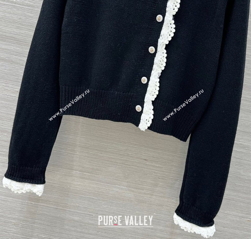 Chanel Wool Cardigan Black/White 2025 CH120256 (QI-251202061)