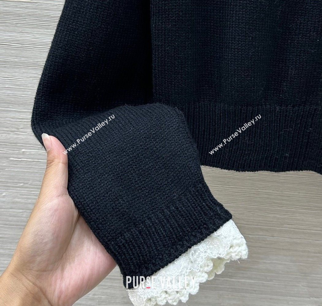Chanel Wool Cardigan Black/White 2025 CH120256 (QI-251202061)