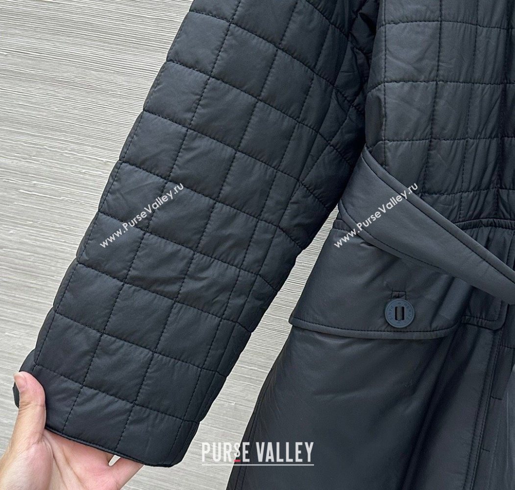 Hermes Quilted Coat Black 2025 HS120201 (QI-251202013)