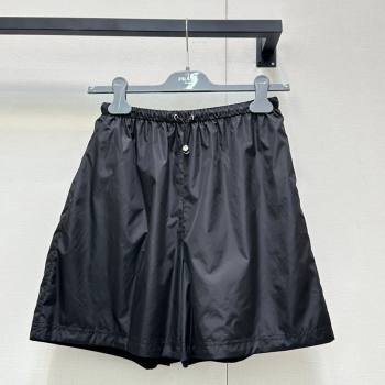 Prada Reversible Nylon and Cotton Shorts Black 2025 PR120220 (QI-251202020)