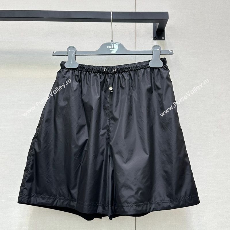 Prada Reversible Nylon and Cotton Shorts Black 2025 PR120220 (QI-251202020)