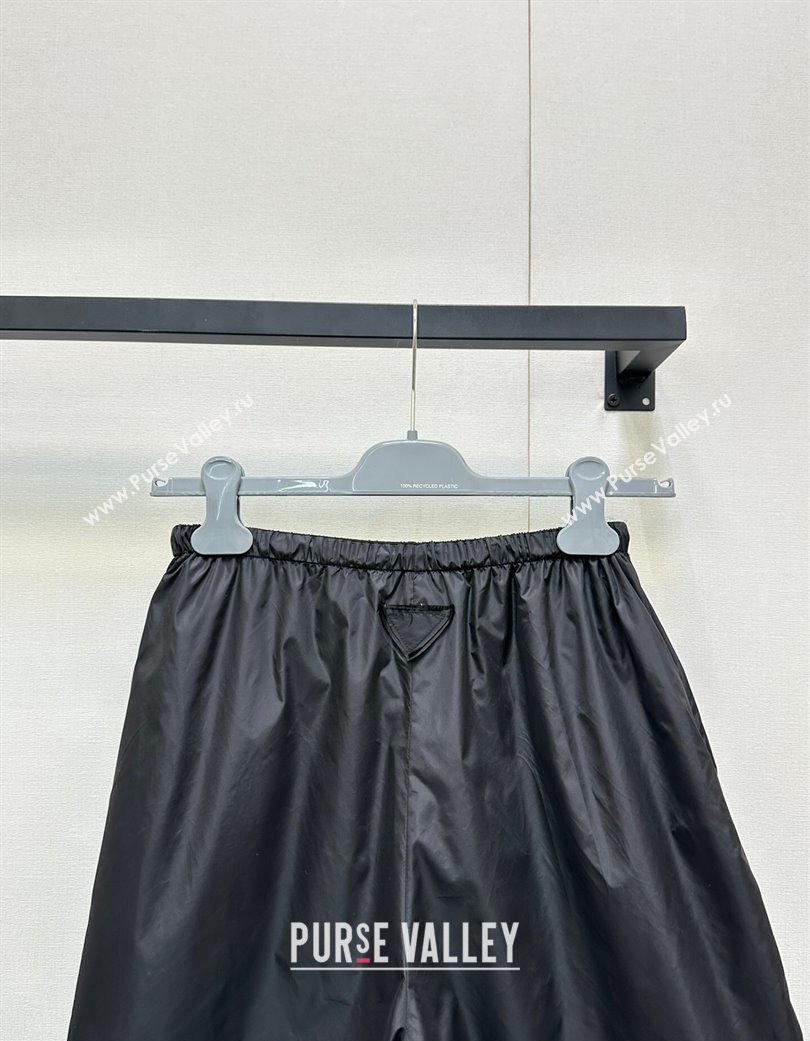 Prada Reversible Nylon and Cotton Shorts Black 2025 PR120220 (QI-251202020)