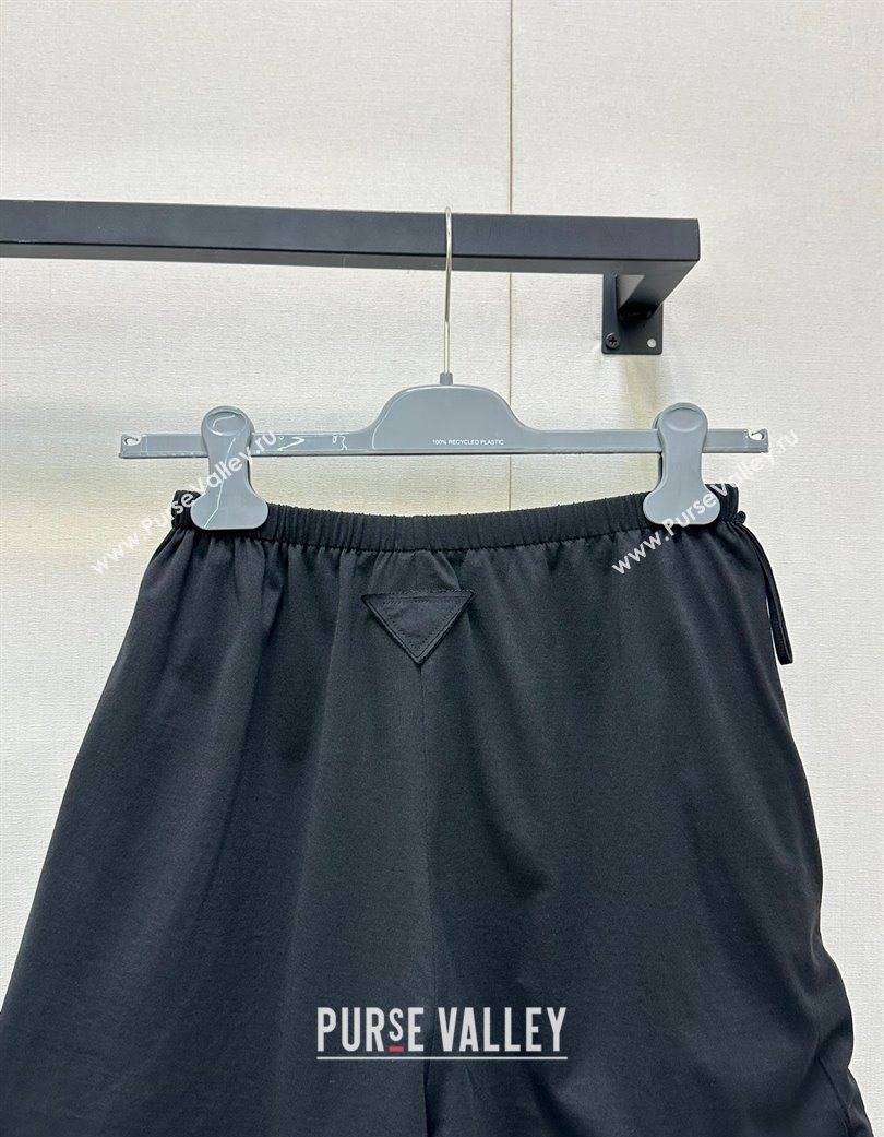 Prada Reversible Nylon and Cotton Shorts Black 2025 PR120220 (QI-251202020)