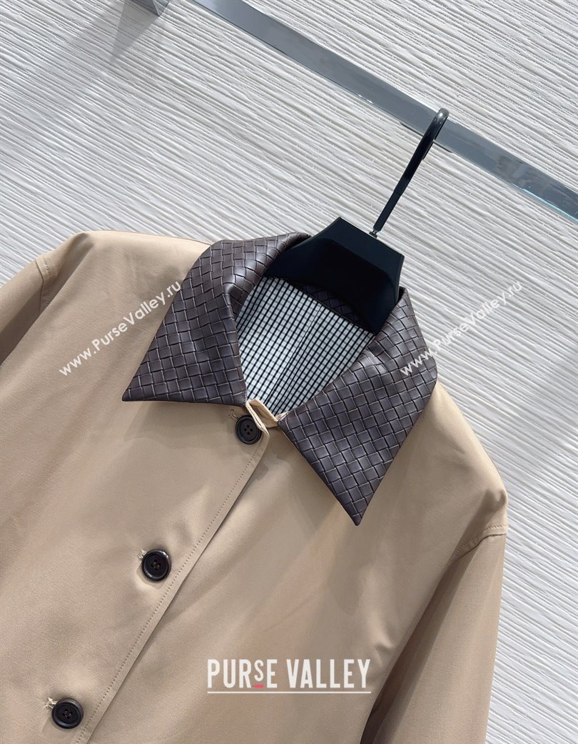 Bottega Veneta Cotton Jacket Beige 2025 BV120256 (QI-251202058)