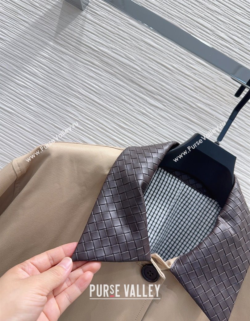 Bottega Veneta Cotton Jacket Beige 2025 BV120256 (QI-251202058)