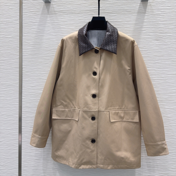 Bottega Veneta Cotton Jacket Beige 2025 BV120256 (QI-251202058)