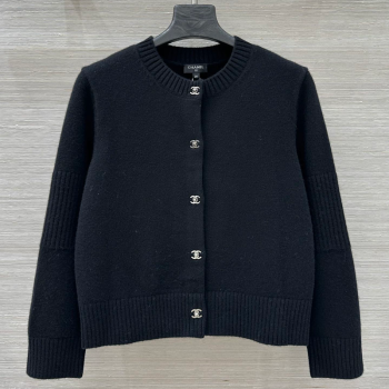 Chanel Cashmere Blend Cardigan Black 2025 CH120214 (QI-251202015)